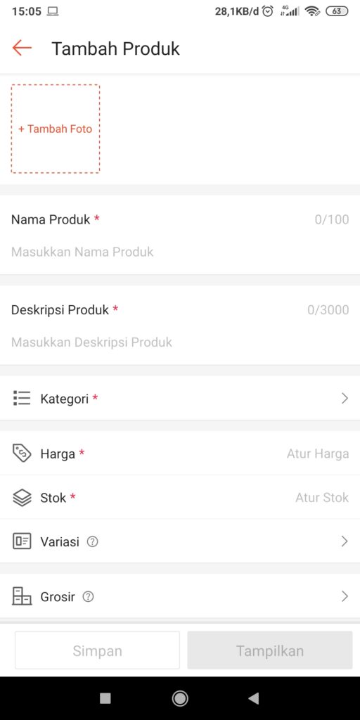 Jualan di shopee