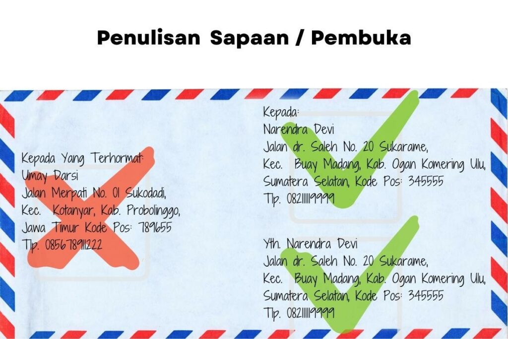 Penulisan sapaan surat