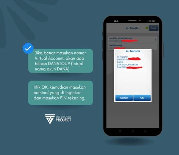 Cara transfer rekening ke DANA